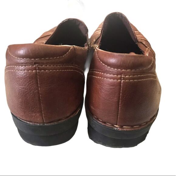Clarks Brown Patchwork Leather Women’s Loafers - Picture 3 of 5
